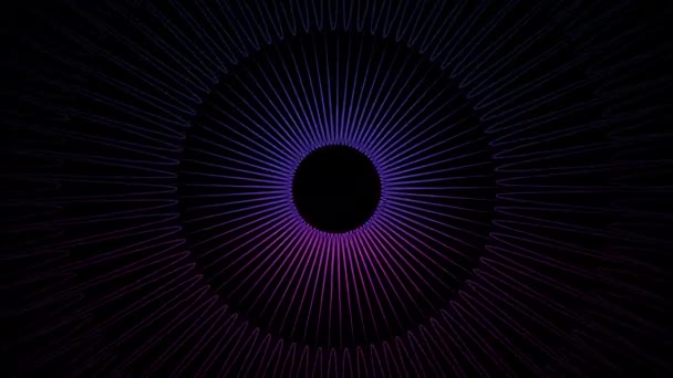 Abstract Geometry Tunnel Pulse Digital Universe Modern Perspective Portal Neon — Stock Video