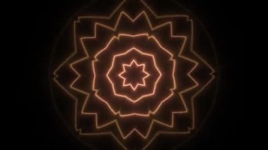 Süslü geometrik mandala desenli fantezi fraktal arka plan. Soyut kaleydoskop.