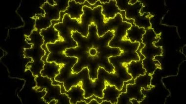 Süslü geometrik mandala desenli fantezi fraktal arka plan. Soyut kaleydoskop.