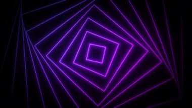 Soyut geometrik sanat, dinamik fütüristik arka plan, neon ışıklı şekilli modern tünel.