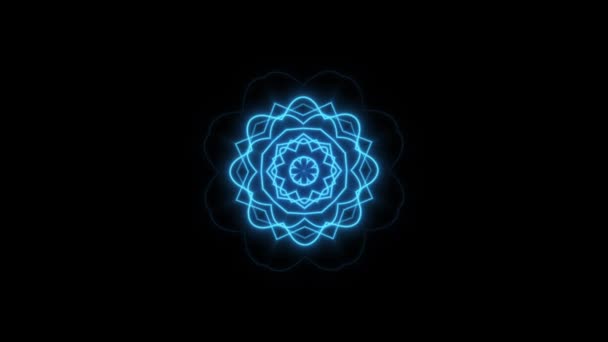Ornamentale Geometrische Mandala Muster Fantasie Fraktalen Hintergrund Abstraktes Kaleidoskop — Stockvideo