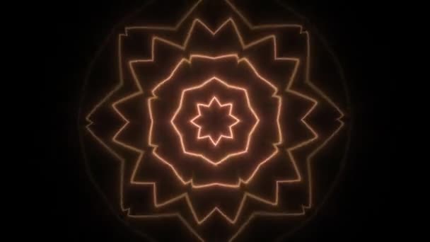 Decoratieve Geometrische Mandala Patroon Fantasie Fractal Achtergrond Abstracte Caleidoscoop — Stockvideo