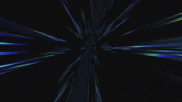 Absztrakt Geometrikus Művészet Dinamikus Futurisztikus Háttér Modern Alagút Neonfényű Formákkal — Stock videók