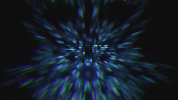 Abstraktní Geometrické Umění Dynamické Futuristické Zázemí Moderní Tunel Neonově Zářivými — Stock video