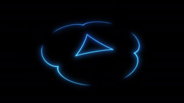 Abstrakter Geometrischer Hintergrund Form Einer Neonfarbenen Linie Futuristisches Formkonzept Für — Stockvideo