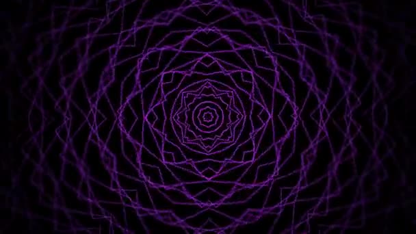 Patrón Mandala Geométrico Ornamental Fondo Fractal Fantasía Caleidoscopio Abstracto — Vídeo de stock