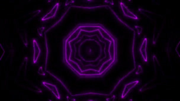 Modello Mandala Geometrico Ornamentale Fantasia Sfondo Frattale Caleidoscopio Astratto — Video Stock