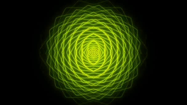 Διακοσμητική Γεωμετρική Μανδάλα Μοτίβο Φαντασία Fractal Φόντο Αφηρημένο Καλειδοσκόπιο — Αρχείο Βίντεο
