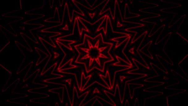 Ornamental Geometris Mandala Pola Fantasi Latar Belakang Fraktal Kaleidoskop Abstrak — Stok Video