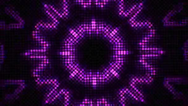 Επικάλυψη Ουράνιου Τόξου Καλειδοσκόπιο Μοντέρνο Φως Μεταβάσεις Στολίδι Φώτα Παλμοί — Αρχείο Βίντεο