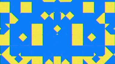 Sarı ve mavi bloklar soyut fütüristik arka plan. Işıldayan yaratıcı iş sunumu kavramı elementleri.