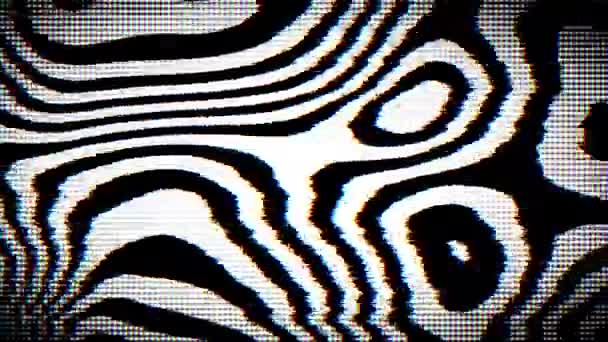 Ipnotico Bianco Nero Ornamentale Sci Sognante Sfondo Scintillante Tendenti Trasformazioni — Video Stock