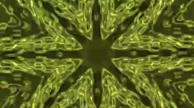 Geometrik Psikedelik Fütürist Işık Gezisi. Kusursuz bir arka plan. İnternet için sihirli tünel videosu, TV şovu.