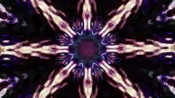 Kaleidoscope Abstract Illusionary Surrealistic Trip Shining Endless Abstraction Magical Trip — Stock Video