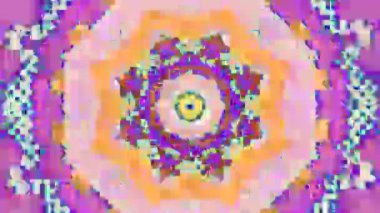 Patern Geometrik Gerçeküstü Madde. Parlak fantezi mandala. Farklı kullanım için hipnotik tünel videosu. 