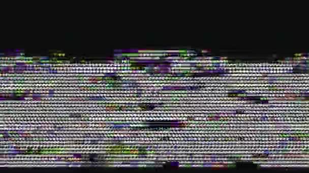 Transforming Pixelated Digital Art Glitch Effect Sci Psychedelic Shimmering Background — Vídeo de stock