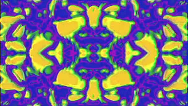 Psychedelic Dynamic Cosmic Trip Infinity Abstract Futuristic Kaleidoscope Fractal Geometric — Vídeo de stock