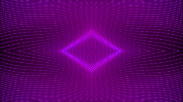 Streszczenie Dynamicznych Linii Geometrycznych Nowoczesny Cyfrowy Neonowy Tunel Perspektywiczny Koncepcja — Wideo stockowe