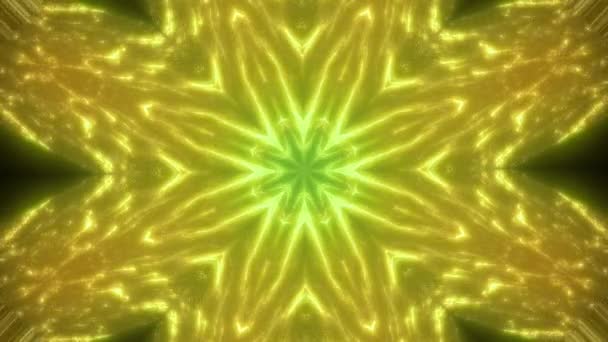 Καλειδοσκόπιο Αφηρημένη Φράκταλ Διαλογισμό Λουλουδιών Ψυχεδελικά Σχήματα Trippy Φουτουριστικό Μετασχηματισμούς — Αρχείο Βίντεο