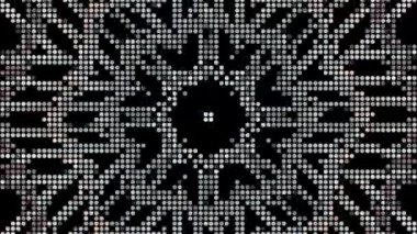 Abstract geometric art, dynamic fractal futuristic background, modern tunnel with psychedelic trendy shapes.