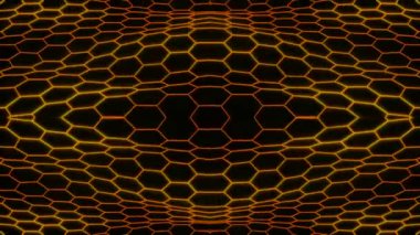 Abstract geometric art, dynamic fractal futuristic background, modern tunnel with psychedelic trendy shapes.