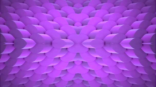 抽象几何艺术 动态未来主义背景 带有霓虹灯形状的现代隧道 — 图库视频影像