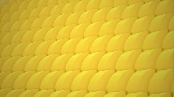 Абстрактні Жовті Клітини Округлий Візерунок Єктів Динамічний Творчий Фон Руху — стокове відео
