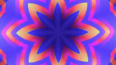 Patern Geometrik Gerçeküstü Madde. Parlak fantezi mandala. Farklı kullanım için hipnotik tünel videosu. 