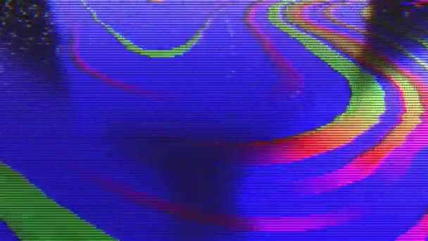 Abstract Liquid Neon Glitch Liquid Motion Dynamic Creative Background Smooth — Αρχείο Βίντεο