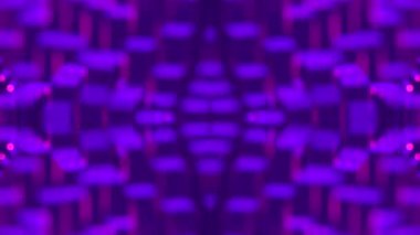 Renkli geometrik bilimkurgu moda kaleydoskopu. Hipnotik modern yaratıcı tünel.