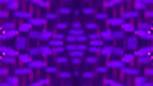 Colorful Geometrical Sci Fashion Kaleidoscope Background Hypnotic Modern Creative Tunnel — Video
