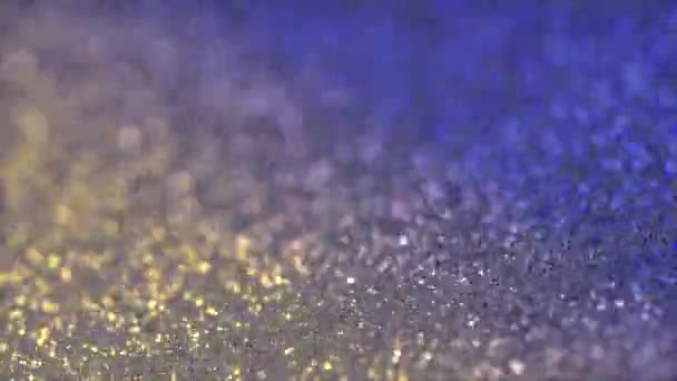 Glittering Holographic Wavy Texture Shiny Golden Sparkling Particles Information Flow — Wideo stockowe