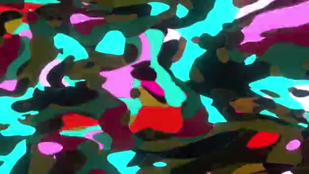 Flickering Éléments Multicolores Distorsion Imitation Mosaïque Psychédélique Animation Tendance Fond — Video