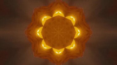 Psychedelic kaleidoscope background footage with an abstract colorful design. Ideal for modern and futuristic presentations, digital art, and 3D graphics. 