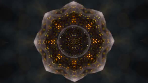 Futuristic Psychedelic Kaleidoscope Shapes Patterns Ideal Use Cutting Edge Music — Vídeo de Stock
