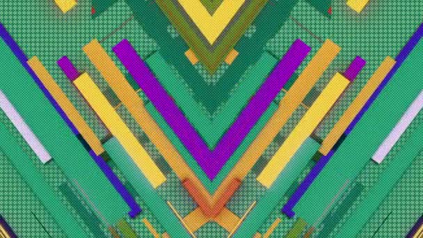 Dynamic Geometric Composition Colorful Lines Rectangles Ideal Futuristic Tech Presentations — Stock Video