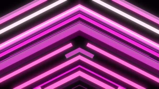 Colorful Geometric Composition Dynamic Lines Neon Colored Perfect Lively Presentations — Stock Video