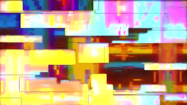 Abstract Interference Moving Rectangles Blocks Futuristic Elegant Iridescent Background Glitch — Stockvideo