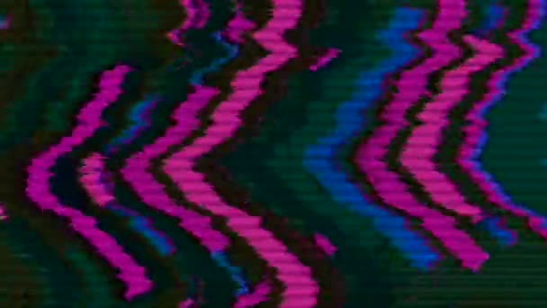 Multicolored Interference Cyberpunk Trendy Glittering Background Video Video Editing — Stockvideo