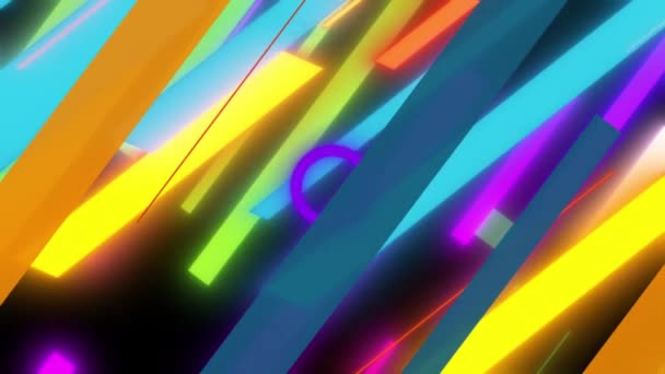 Colorful Abstract Lines Shapes Seamless Pattern Perfect Graphic Design Projects — Video Stock
