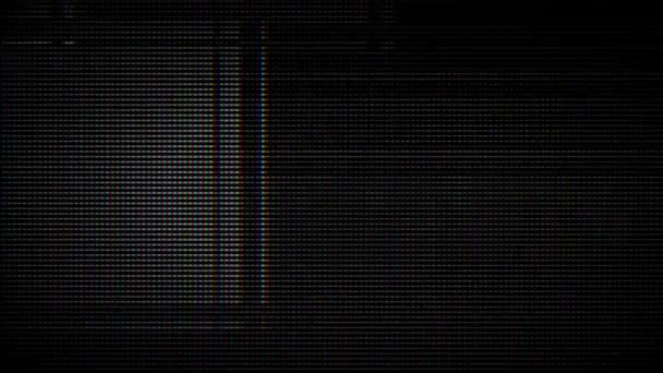 Monochrome Abstract Video Glitchy Lines Computerized Noise Digital Distortions Suitable — ストック動画