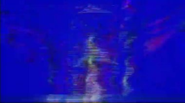 Colorful modern abstract seamless loop with kaleidoscopic elements and VHS-style effects - ideal for digital media and advertising.