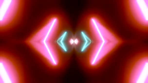 Abstract Neon Tunnel Electric Light Effects Perfect Edm Events Festivals — Stock Video