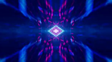 Futuristic sci-fi tunnel with neon outlines, perfect for cinematic trailers and teasers. Prores file. 