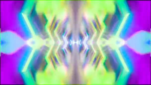 Vibrant Glitchy Tunnel Pixelated Geometric Patterns Digital Noise Ideal Internet — ストック動画