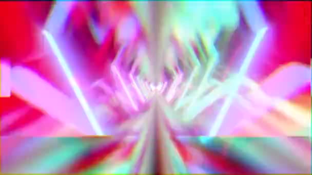 Glitchy Abstract Digital Background Distorted Lines Noise Effects Ideal Modern — Vídeo de stock
