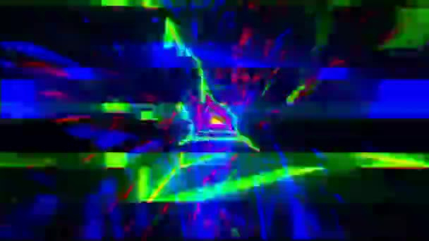 Glitchy Abstract Digital Background Distorted Lines Noise Effects Ideal Modern — Stockvideo