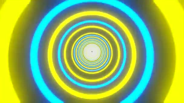 Neon Ψυχεδελική Σήραγγα Αφηρημένο Φόντο Πολύχρωμα Fractal Στοιχεία Για Σύγχρονο — Αρχείο Βίντεο