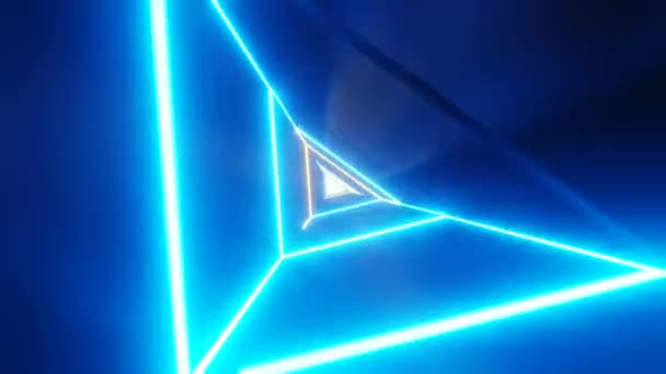 Levendige Geel Blauwe Dynamische Abstracte Tunnel Met Morphing Patronen Geweldig — Stockvideo