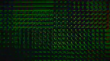 Glitchy neon nostalgic dreamy iridescent background bad tv imitation. Looped animation. 